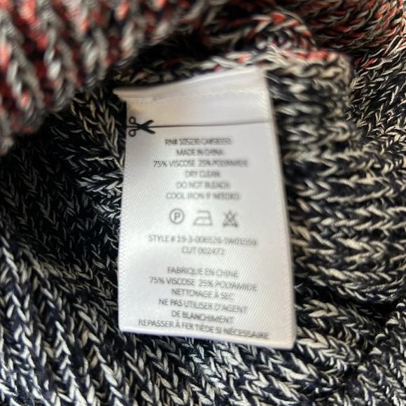 Joie Sweater Red and Black Fernlea Knit Sweater Size Medium Long Sleeve Womens - Picture 7 of 14